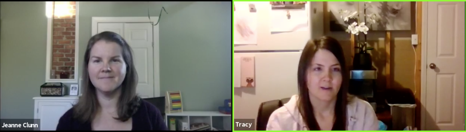 Screenshot of Client Interview with Tracy